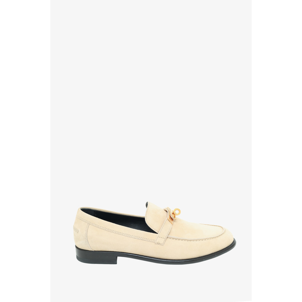 Hermès Beige Suede Destin Loafers Size 38